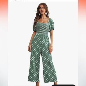 Green Polka Dot Jumpsuit sz M